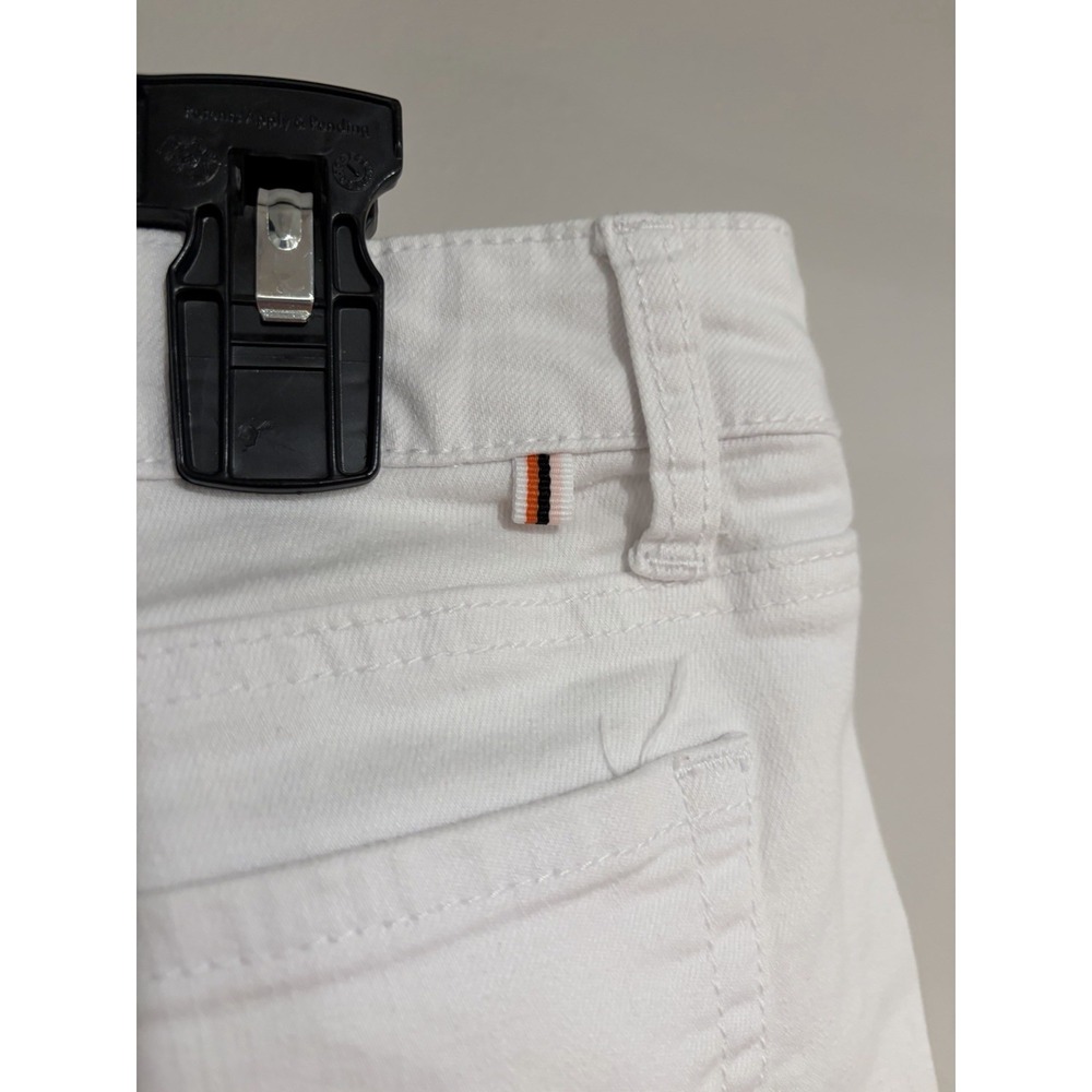 Le TIGRE womens WHITE designer short denim jeans stetch sz 14 EUC C68 - Picture 4 of 5
